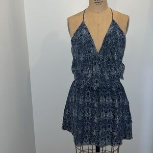 Joie Dress in Blue Snake Print M
